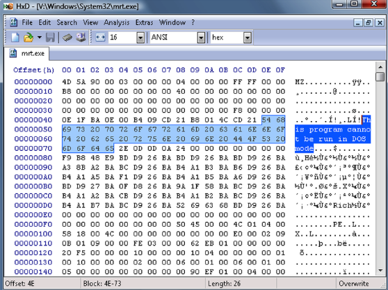 Binary in a hex editor - got swagger?