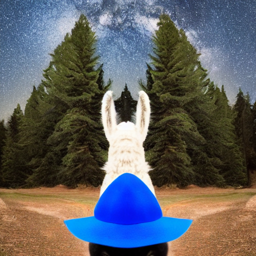 Off I go into the woods at night on my llama wearing my wizard hat