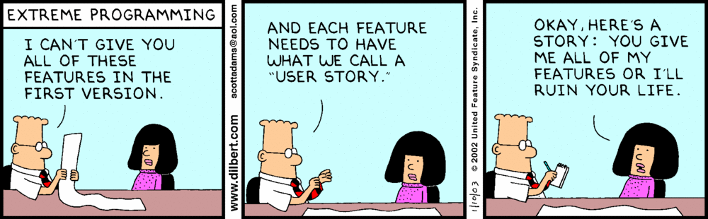 Comical user stories